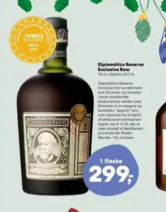 Kvickly Diplomatico rom tilbud