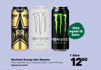 Kvickly Monster energidrik tilbud