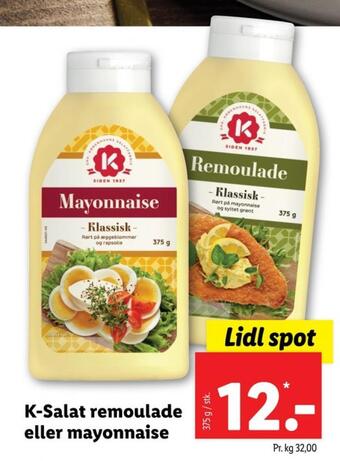 Lidl K-salat remoulade tilbud