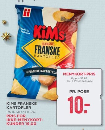 MENY Kims chips tilbud