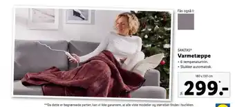 Lidl Sanitas varmetæppe tilbud