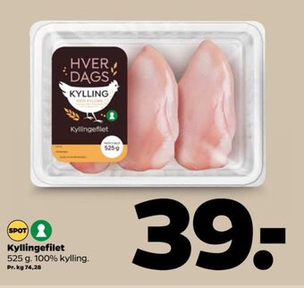 Netto Hverdags kyllingebrystfilet tilbud