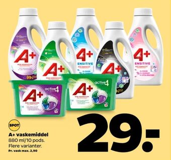 Netto A+ vaskemiddel-flydende tilbud