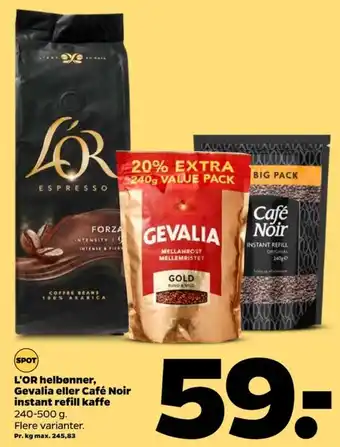 Netto Cafe noir instant kaffe tilbud