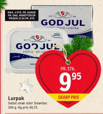 SPAR Lurpak smør tilbud