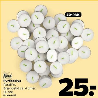 Netto Nord home living fyrfadslys tilbud