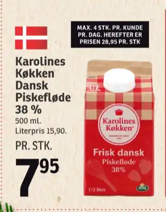SPAR Karolines piskefløde 38% tilbud