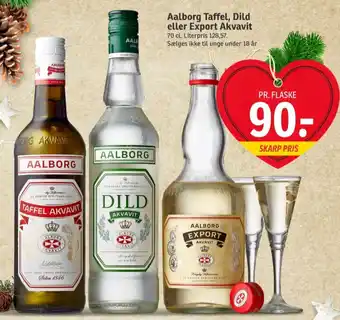 SPAR Taffel akvavit snaps tilbud
