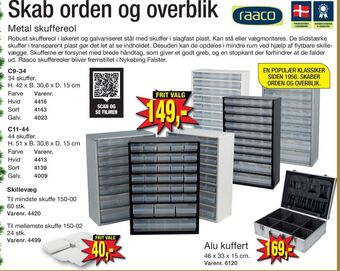 Harald Nyborg Raaco skuffereol tilbud