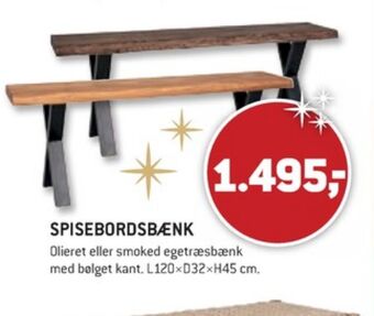XL-BYG Ukendt bænk tilbud