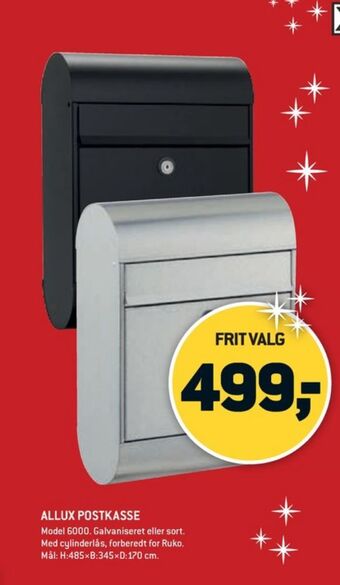 XL-BYG Allux postkasse tilbud