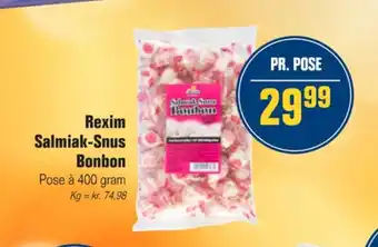 Salmiak snus bonbon bolsjer