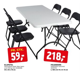 jem & fix Ukendt klapstol tilbud
