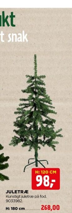 jem & fix Ukendt kunstig juletræ tilbud