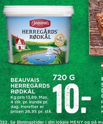 MENY Beauvais herregårdsrødkål tilbud