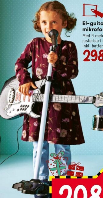 Bilka El-Guitar Med Mikrofonstativ tilbud