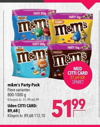 Citti M&m's party-pack tilbud