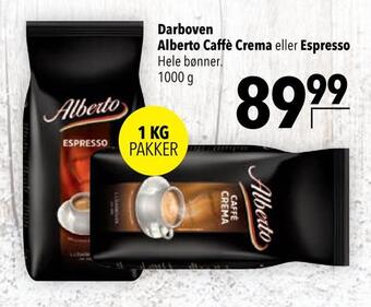 Citti Darboven alberto caffè crema eller espresso tilbud