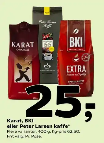 Coop 365 Karat, BKI eller Peter Larsen kaffe tilbud