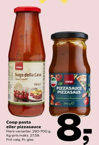 Coop 365 Coop pasta eller pizzasauce tilbud