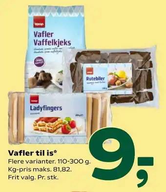 Coop 365 Vafler til is tilbud
