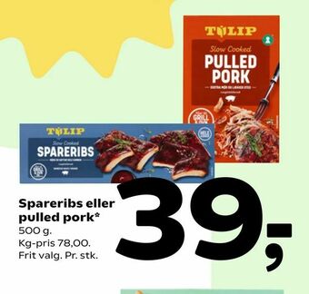 Coop 365 Spareribs eller pulled pork tilbud