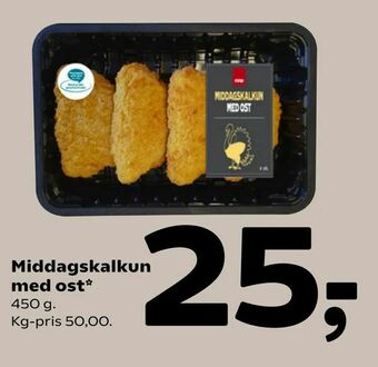 Coop 365 Middagskalkun med ost tilbud