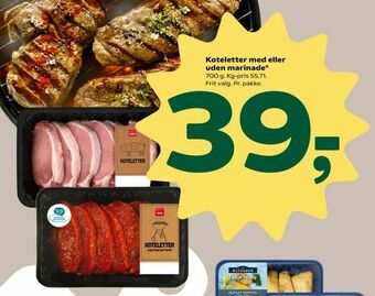 Coop 365 Koteletter med eller uden marinade tilbud