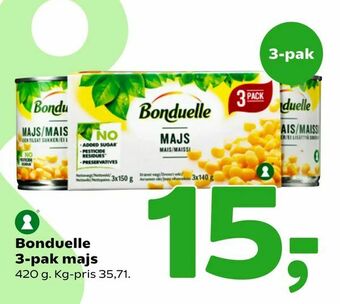 Coop 365 Bonduelle 3-pak majs tilbud