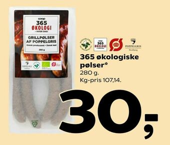 Coop 365 365 økologiske pølser tilbud