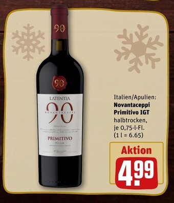 REWE DE Novantaceppi Primitivo IGT tilbud