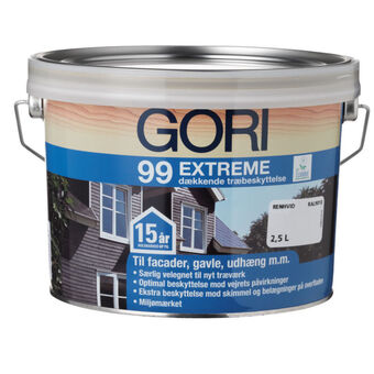 Gori 99 extreme, træbeskyttelse, 2,5 l, kridt-hvid