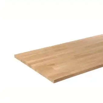 Bordplade, massiv eg, hvidolieret, 38 x 610 x 3000 mm