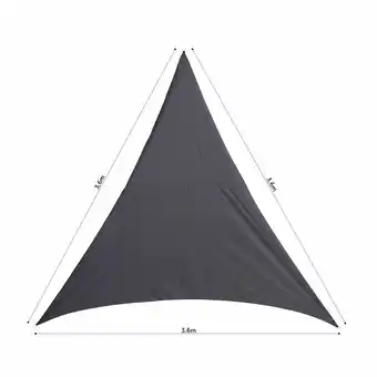 Silvan Solsejl, 360 x 360 x 360 cm, antracit tilbud