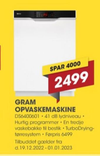 Punkt1 Gram opvaskemaskine tilbud