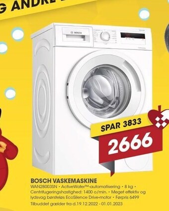 Punkt1 Bosch vaskemaskine tilbud