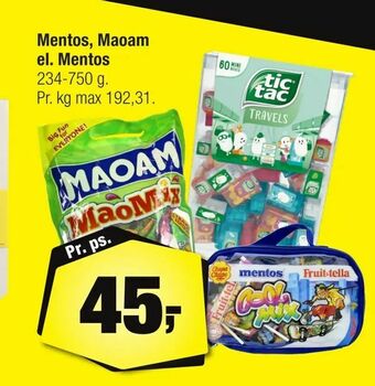 Calle Mentos, Maoam el. Mentos tilbud
