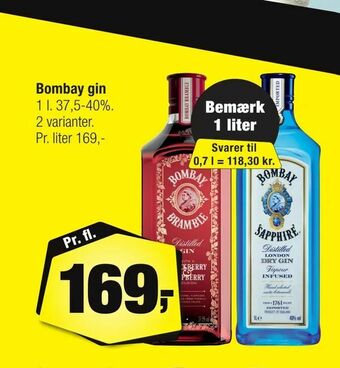 Calle Bombay gin tilbud