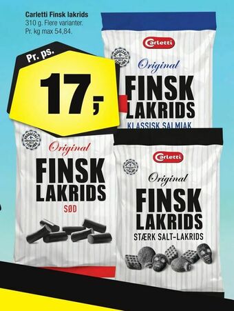 Calle Carletti Finsk lakrids tilbud