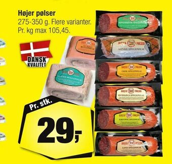 Calle Højer pølser tilbud