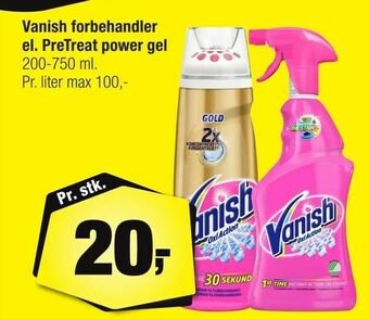 Calle Vanish forbehandler el. PreTreat power gel tilbud