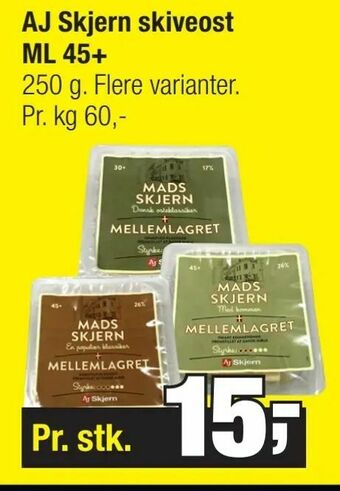 AJ Skjern skiveost ML 45+