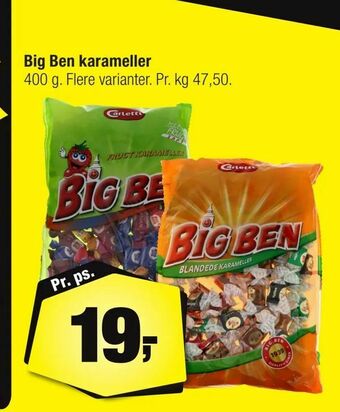 Calle Big Ben karameller tilbud