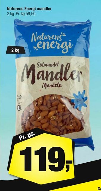 Calle Naturens Energi mandler tilbud