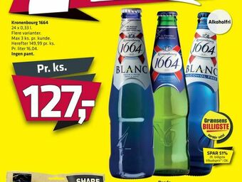 Fleggaard Kronenbourg 1664 tilbud