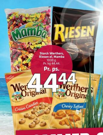 Fleggaard Storck Werthers, Riesen el. Mamba tilbud