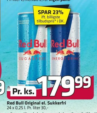 Fleggaard Red Bull Original el. Sukkerfri tilbud