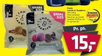 Fleggaard Panda Lakrids el. Raspberry tilbud