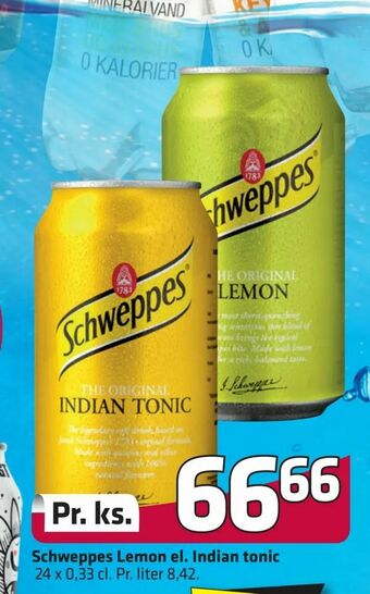 Fleggaard Schweppes Lemon el. Indian tonic tilbud