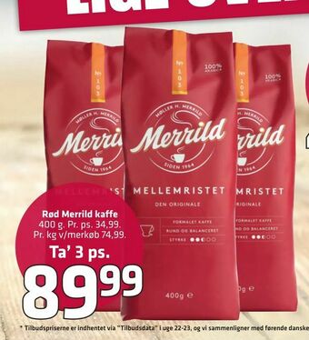 Fleggaard Rød Merrild kaffe tilbud